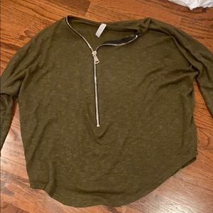 Green Half Zip Sweater